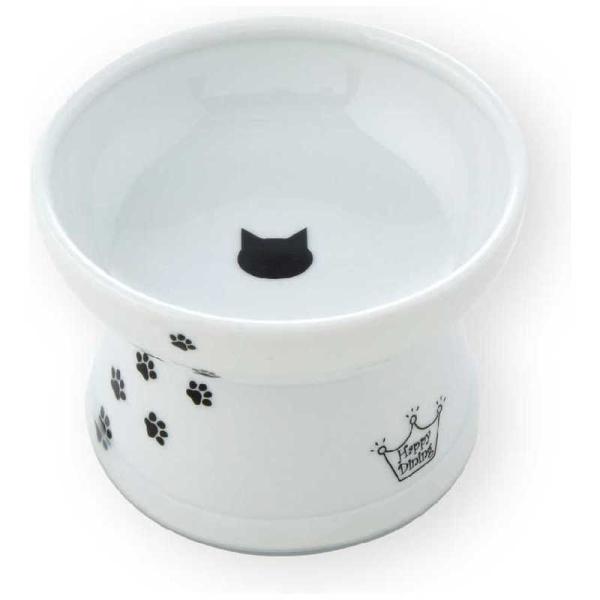 猫壱　ハッピーダイニング脚付フードボウル猫柄シリコン付き　