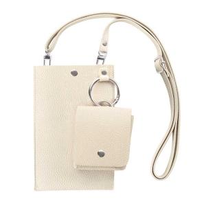 INGREM 汎用スマートフォン ショルダー スマホポーチ m1n1/アイボリー イングレム ISHSP1/I IS-HSP1/I