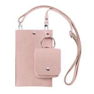 INGREM 汎用スマートフォン ショルダー スマホポーチ m1n1/ピンク イングレム ISHSP1/P IS-HSP1/P