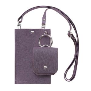INGREM 汎用スマートフォン ショルダー スマホポーチ m1n1/パープル イングレム ISHSP1/V IS-HSP1/V