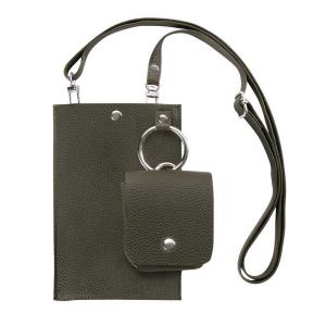 INGREM 汎用スマートフォン ショルダー スマホポーチ m1n1/オリーブ イングレム ISHSP1/OV IS-HSP1/OV