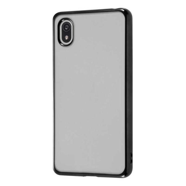 レイアウト　Xperia Ace III TPUソフト メタリックフレーム/ブラック ブラック　RT...