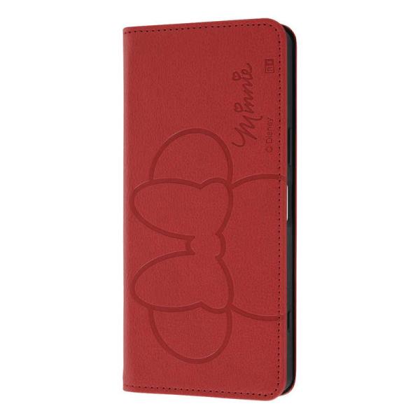 レイアウト　Xperia 5 IV 耐衝撃 手帳型レザーケース シンプル ディズニー ミニーマウス　...