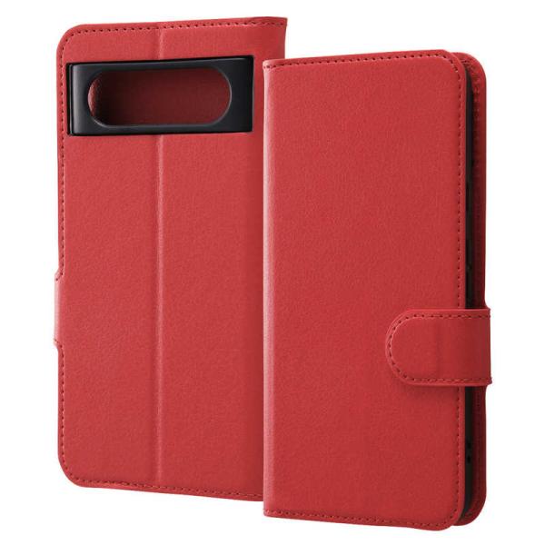 レイアウト　Google Pixel 8 耐衝撃 手帳 マグネット/レッド　RTGP8ELC1R