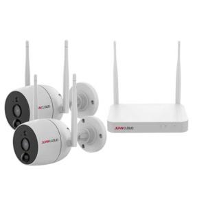 水鏡　WiFiネットワーク屋外カメラ2台＋専用レコーダーセット WiFiネットワークカメラ10局レコ...