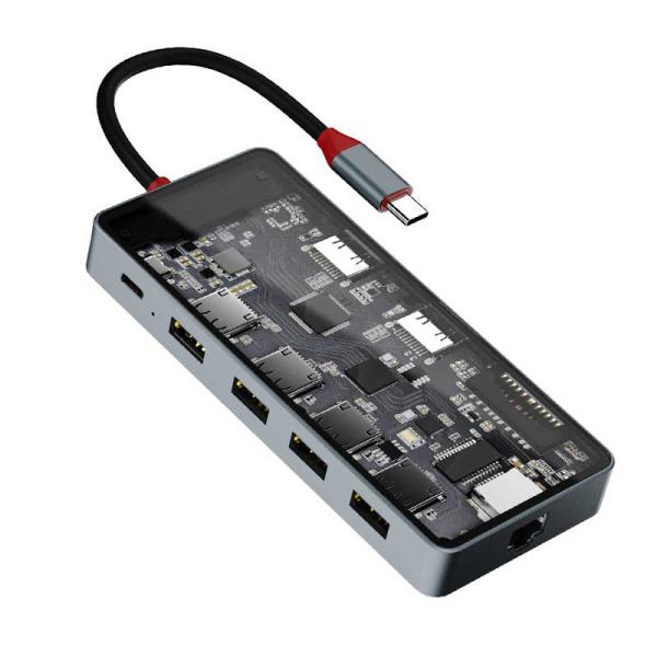 AREA　［USB-C オス→メス カードスロットx2 / HDMIx2 / LAN / USB-A...