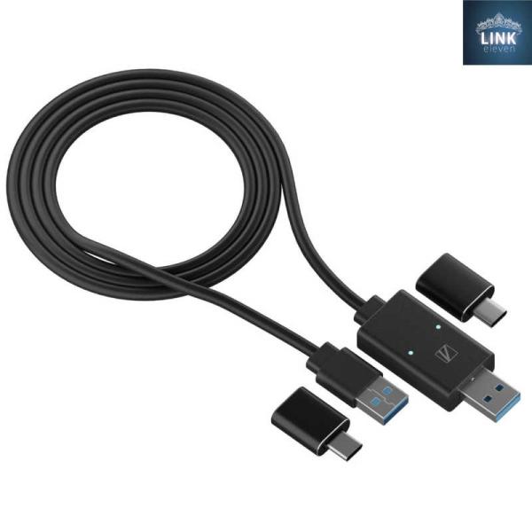 AREA　リンクケーブル USB3.2Gen1対応 95cm ［USB-A→USB-C変換コネクタ2...