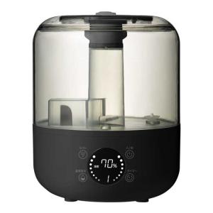 QUADS 加湿器 quad 上部給水 超音波式/湿度コントロール機能付 木造3畳/鉄筋6畳 TANK QS102-BK