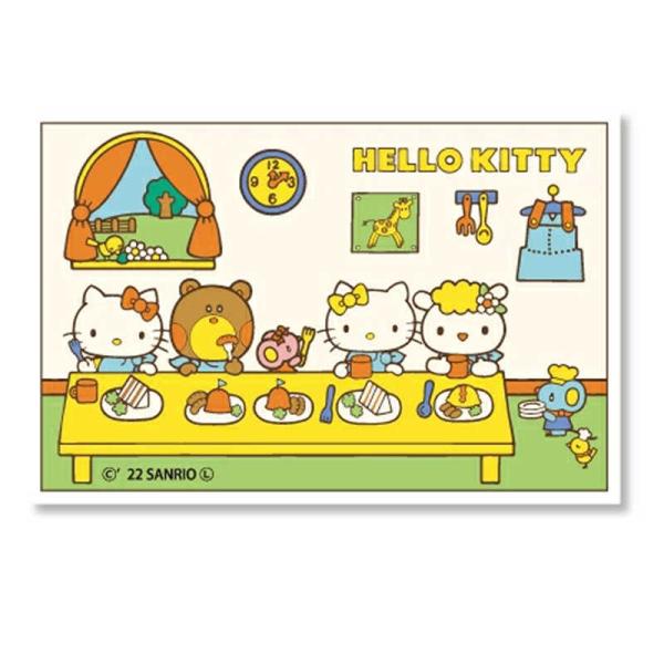 ゼネラルステッカー　塩ビステッカー レトロシリーズ ハローキティ みんなでランチ　LCS-1525