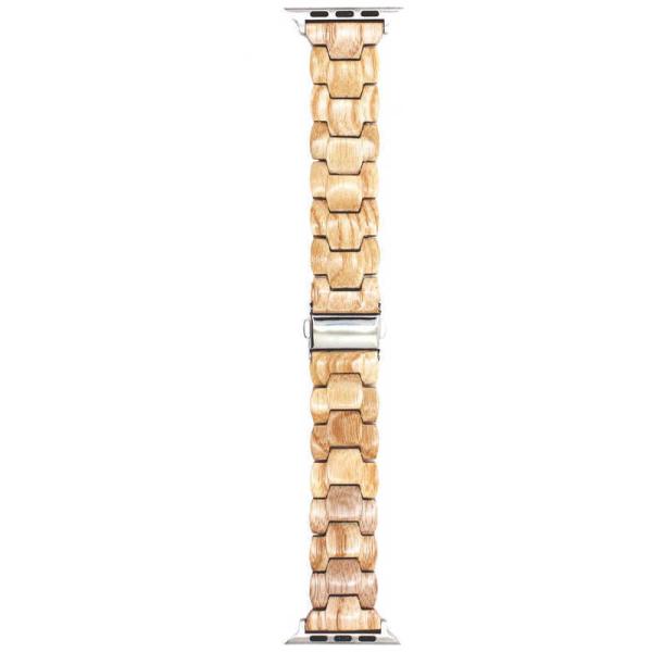 アイキューラボ　Apple Watch ウッドベルト 40/38mm ライトベージュ 　IQ-AWW...