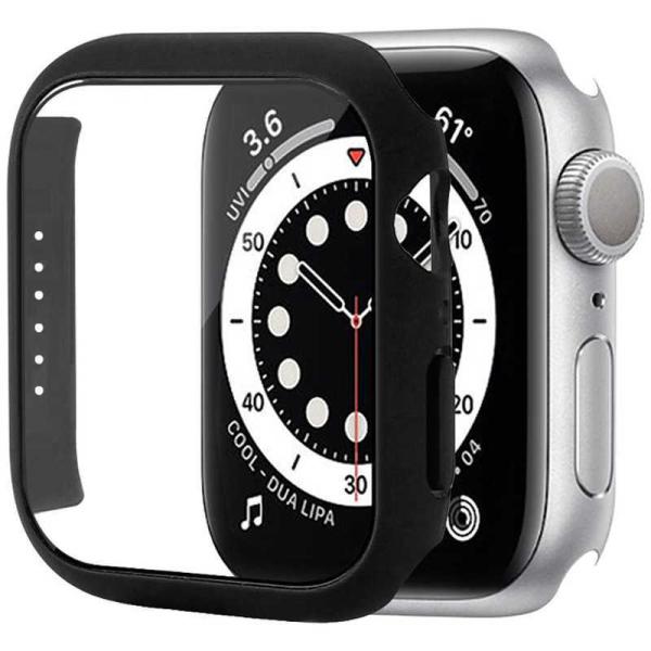アイキューラボ　Apple Watch7 45mm 液晶ガラス付きPCカバー ブラック　AW-GLP...