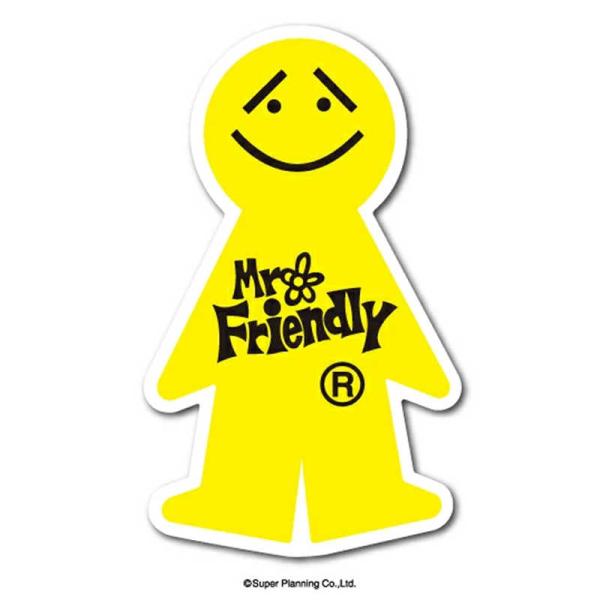 ゼネラルステッカー　ミニステッカー Mr.Friendly 黄　LCS-979
