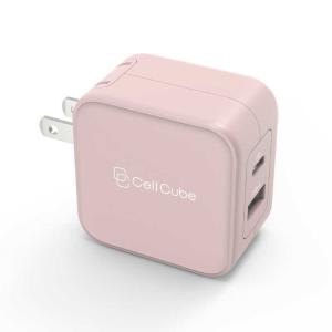 ファンマックスジャパン Cell Cube 2ポートUSB-C Fast Charger -LC Cell Cube  薄桜  CCAC07LC