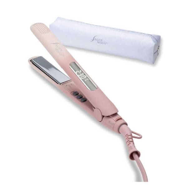 サロンムーン　ミラーダブルイオン ミニストレートヘアアイロン 20mm 80℃〜230℃ 海外対応 ...