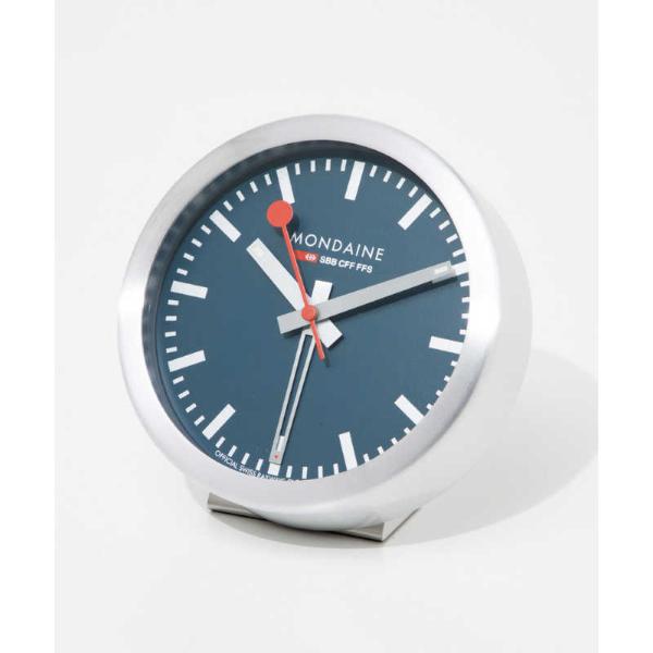 MONDAINE　置き時計 アラーム テーブルクロック 12.5cm ディープオーシャンブルー　A9...