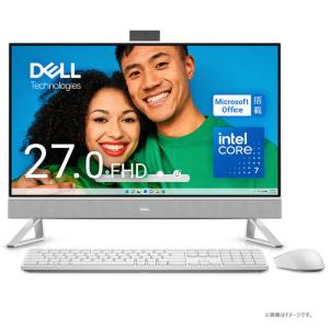 DELL　デル　デスクトップパソコン ［27型 /intel Core i7 /メモリ：16GB /SSD：1TB /2024春モデル］ パールホワイト　AI779T-EHHBWCの商品画像