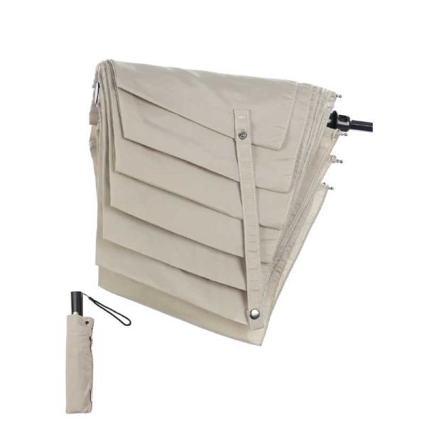 KIZAWA　8本骨形状安定自動開閉傘 親骨65cm ［雨傘 /65cm］ ベージュ　A65XT-0...