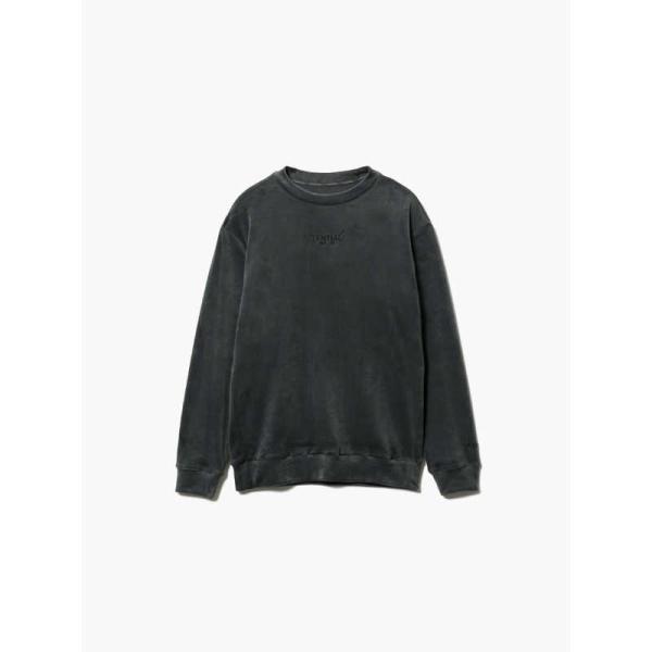TENTIAL　BAKUNEベロアロングスリーブクルーネックダークグレー(L)　25FSBA042U...