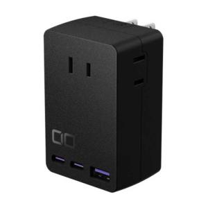 CIO　PD対応AC充電器 ブラック Polaris CUBE［3ポート /USB Power Delivery対応 /Smart IC対応 /GaN(窒化ガリウム) 採用］　CIOPC67W2C1AAC3BK｜y-kojima