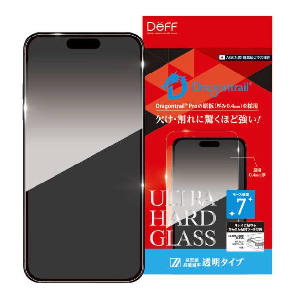 DEFF　iPhone 17 フィルム Dragontrail 透明 ULTRA HARD GLAS...