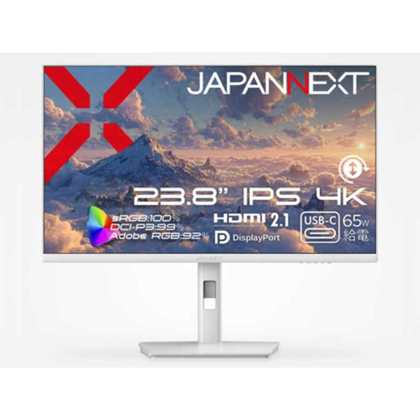 JAPANNEXT　IPSパネル搭載 4K液晶モニター ［23.8型 / 4K(3840×2160)...