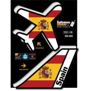 ゼネラルステッカー　AIR PORT DESIGN ステッカー ブラックエディション Spain　KK-025