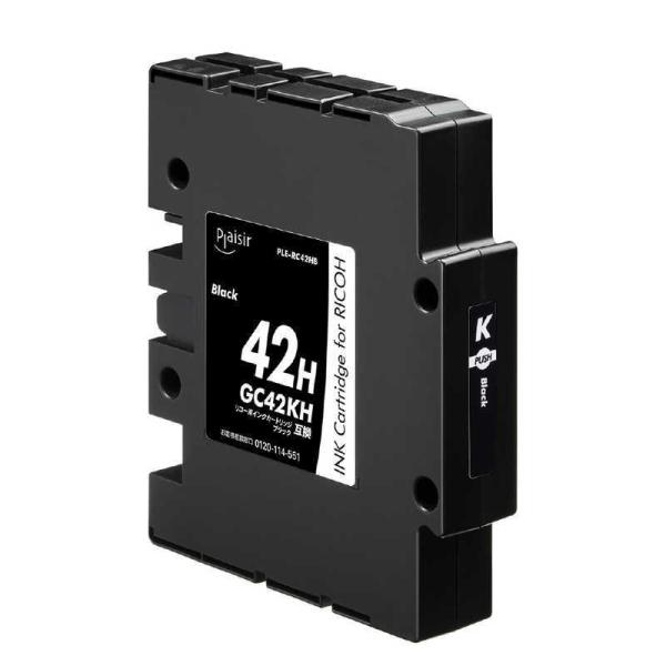 プレジール　互換プリンターインク［リコーGC42KH互換］ ブラック 　PLE-RC42HB