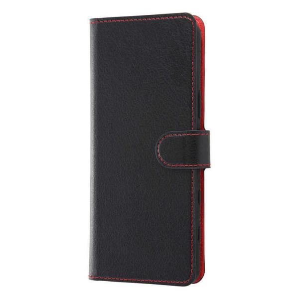 レイアウト　Xperia 5 II 耐衝撃 手帳 シンプル マグネット BK/RD　RT-RXP5M...