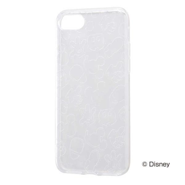 レイアウト　iPhone SE 第2世代 4.7インチ/8/7 ディズニー/TPUソフト キラキラ ...