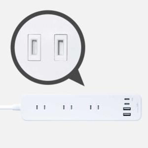 FITTA USB付き電源タップ3個口 [4ポ...の詳細画像3