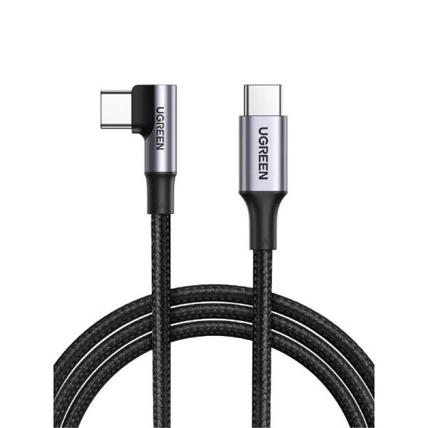 UGREEN　USB-C to USB-C L字型 編組ケーブル 100W 1m ［USB-C ⇔ ...