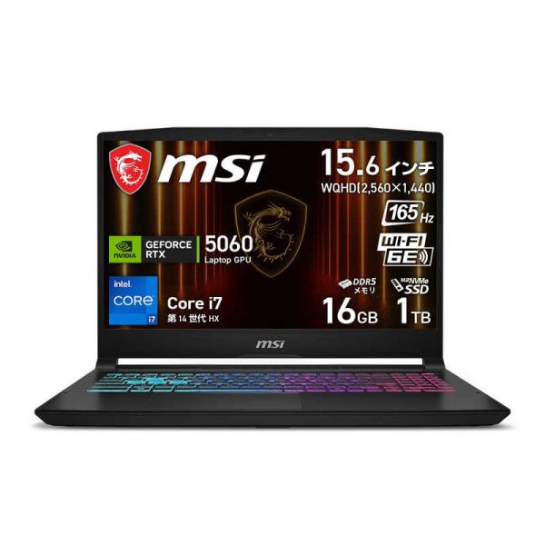 MSI　ゲーミングノートパソコン [ RTX 5060 / 15.6型 / Win11 Home /...