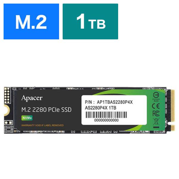 APACER　内蔵SSD PCI-Express接続 AS2280P4X 1TB M.2 2280 ...