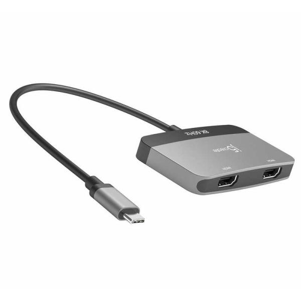 J5　USB-C to HDMI(シングル8K) デュアルディスプレイアダプタ スペースグレイ/ブラ...