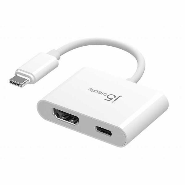 J5　USB-C to 4K HDMI ＆ パワーデリバリーアダプタ ホワイト　JCA152