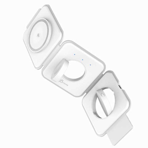 J5　Qi2急速15W充電対応 3in1 マグネット ワイヤレス充電器 スタンド折り畳み型　JUPW...