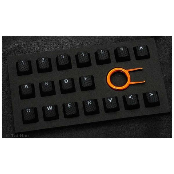 Tai-Hao　Rubber Gaming Backlit Keycaps-18 keys Blac...
