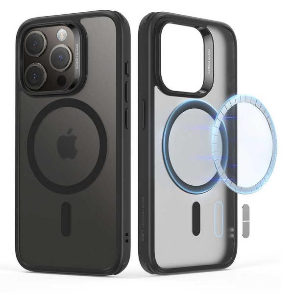 ESR　iPhone 15 Pro Max(6.7インチ)ハイブリッドケース Frosted Bla...
