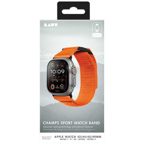 LAUT　APPLE WATCH 44/45/46/49MM CHAMPS SPORT ORANGE...