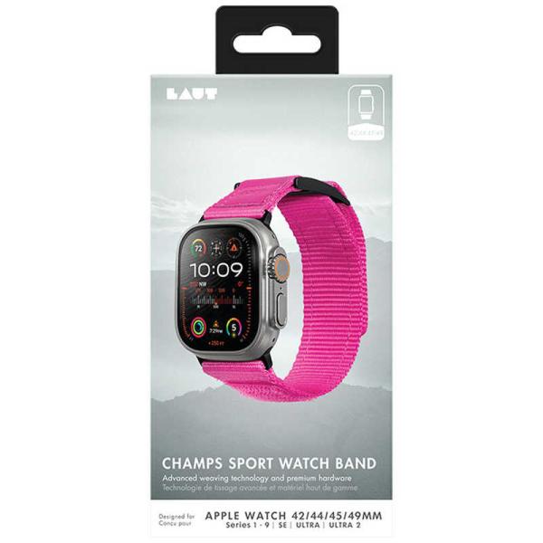 LAUT　APPLE WATCH 44/45/46/49MM CHAMPS SPORT PINK L...