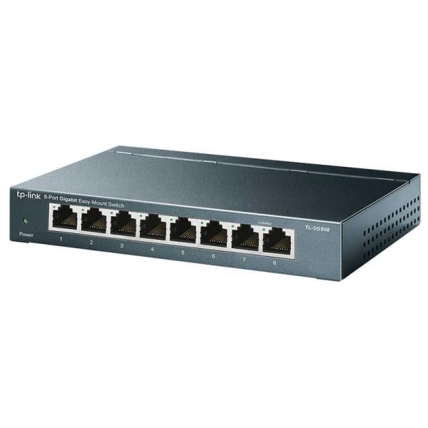 TPLINK　8ポート マグネット付き Giga 10/100/1000Mbps スイッチ 金属製筐...
