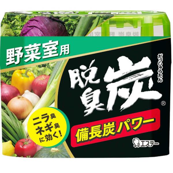 エステー　脱臭炭 野菜室用 脱臭剤 (炭ゼリー 140g エチレン吸着剤 2g)　