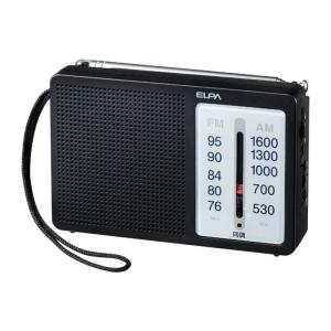 ELPA　電池長持ちラジオ 横型 ［ワイドFM対応 /AM/FM］　ERC86F｜y-kojima