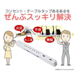 ELPA スリム回転USBタップ 4個口 2ポ...の詳細画像3