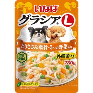 いなばペットフード　グラシアL とりささみ 軟骨・5つの野菜入り 280g　