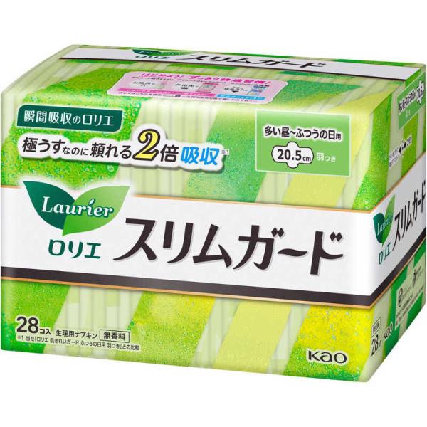 花王　Laurier(ロリエ) スリムガード しっかり昼用 羽つき 28コ入〔サニタリー用品(生理用...