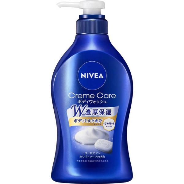 花王　NIVEA(ニベア)クリームケア ボディウォッシュ ポンプ 本体 480mL ヨーロピアンホワ...