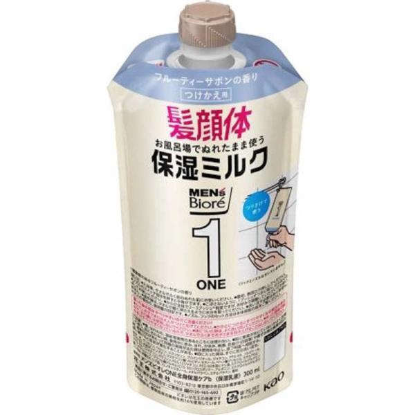 花王　MEN&apos;s Biore(メンズビオレ)ONE 全身保湿ミルク つけかえ用 300mL フルーテ...