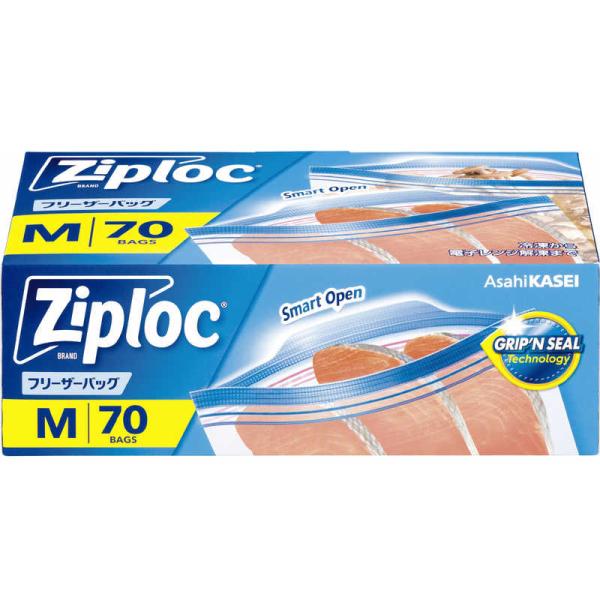 旭化成ホームプロダクツ　Ziploc(ジップロック)フリーザーバッグ M70枚 大容量品　ZLフリー...