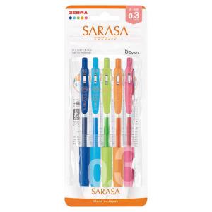 サラサ ゼブラ ジェルボールペン ZEBRA サラサクリップ0.3 5色セット
